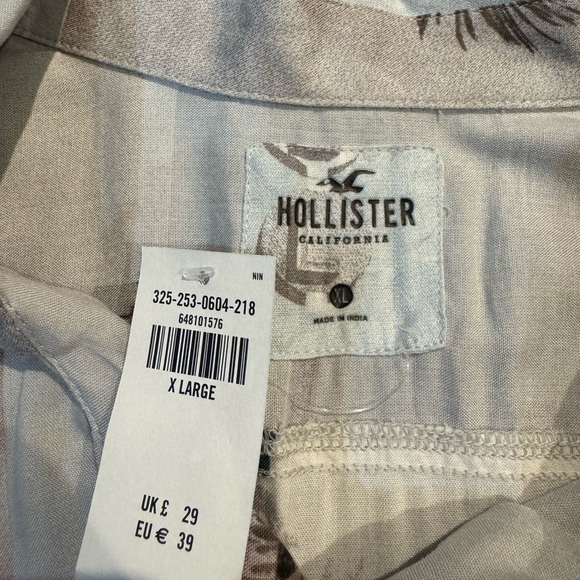 NWT y2k mens vintage hollister short sleeve button down beachy cali venice xl - Picture 7 of 10